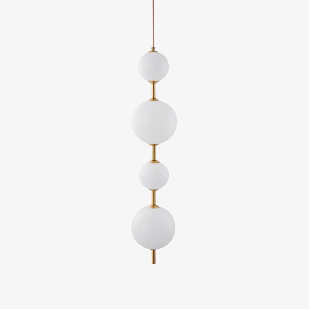 Vertical Pendant Light Globe-Lighting > Pendant Lights-casanuva-15cmx75cm-Brass & Plastic ball-Warm Light-casanuva