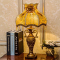 Vintage European Fabric Table Lamp 1-Light Antique Design-Lighting > Table Lamps-casanuva-Push Button-B-100V-120V-casanuva