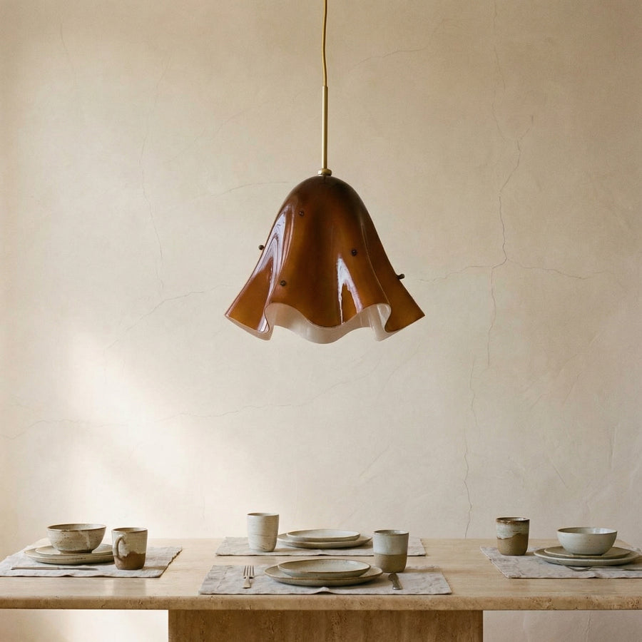Vintage Flower Glass Pendant Light for Dining Table-Lighting > Chandeliers & Pendant Lights-casanuva-casanuva