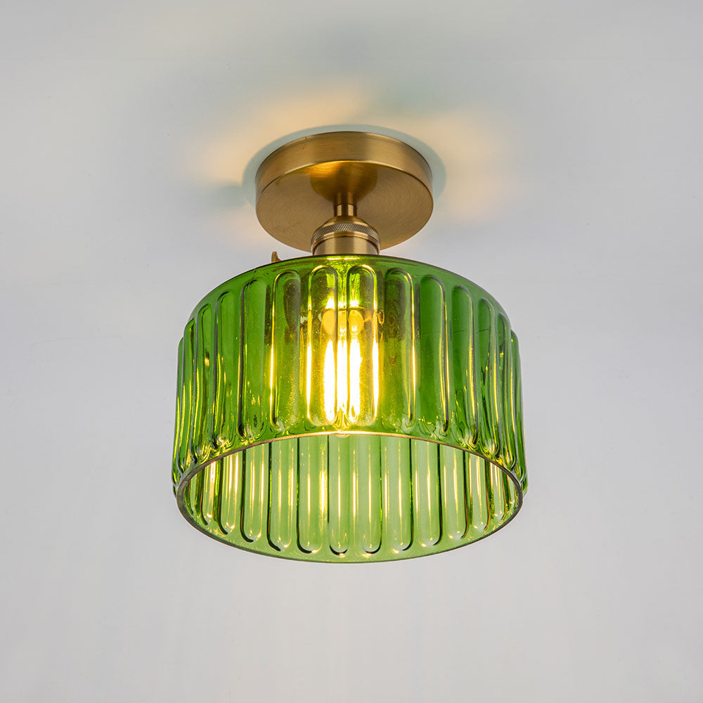 Vintage Green Glass Pendant Light-Lighting > Pendant Lights-casanuva-casanuva