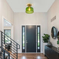 Vintage Green Glass Pendant Light-Lighting > Pendant Lights-casanuva-casanuva