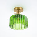 Vintage Green Glass Pendant Light-Lighting > Pendant Lights-casanuva-casanuva