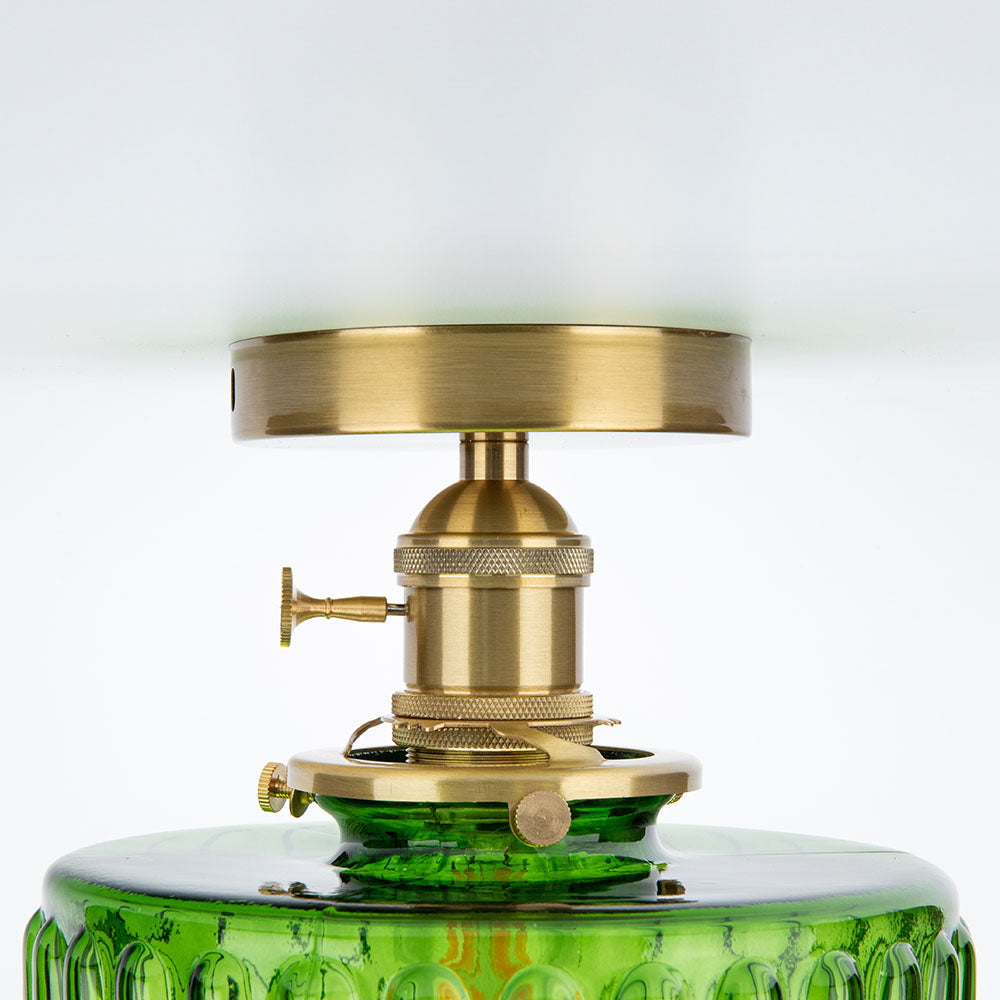 Vintage Green Glass Pendant Light-Lighting > Pendant Lights-casanuva-casanuva