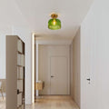 Vintage Green Glass Pendant Light-Lighting > Pendant Lights-casanuva-casanuva