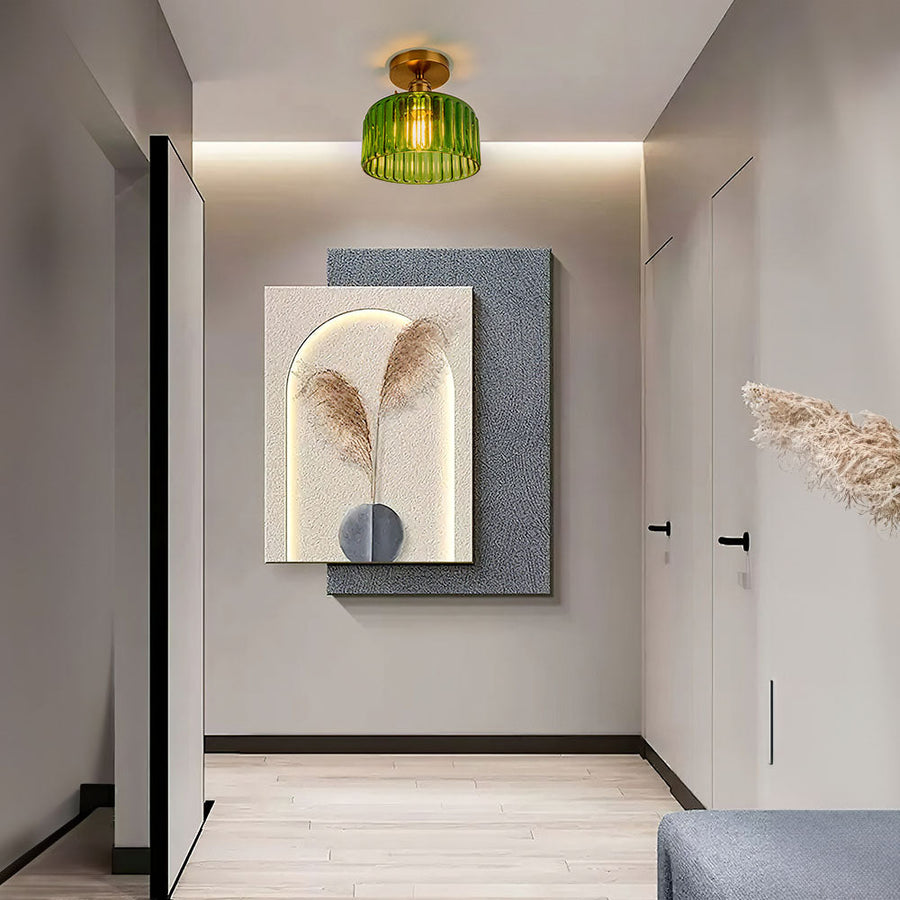 Vintage Green Glass Pendant Light-Lighting > Pendant Lights-casanuva-casanuva