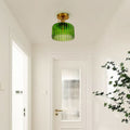 Vintage Green Glass Pendant Light-Lighting > Pendant Lights-casanuva-casanuva