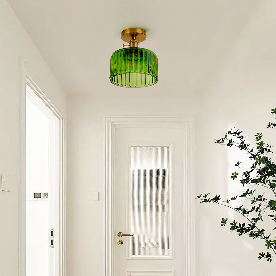 Vintage Green Glass Pendant Light-Lighting > Pendant Lights-casanuva-casanuva