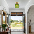 Vintage Green Glass Pendant Light-Lighting > Pendant Lights-casanuva-casanuva