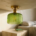 Vintage Green Glass Pendant Light-Lighting > Pendant Lights-casanuva-casanuva