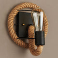 Vintage Hemp Rope Wall Sconce Lamp 1-Light Design-Lighting > Wall Lights-casanuva-casanuva