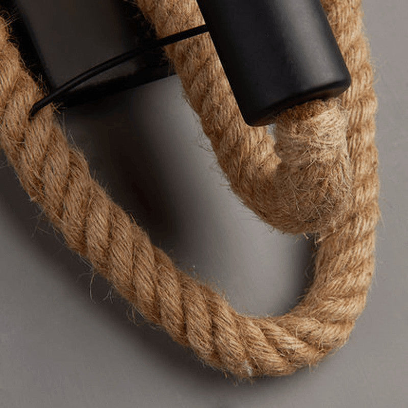 Vintage Hemp Rope Wall Sconce Lamp 1-Light Design-Lighting > Wall Lights-casanuva-casanuva