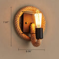 Vintage Hemp Rope Wall Sconce Lamp 1-Light Design-Lighting > Wall Lights-casanuva-casanuva