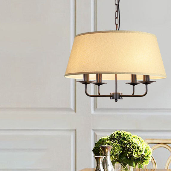 Vintage Iron 4-Light Pendant Light-Lighting > Pendant Lights-casanuva-Black + Maize-100V-120V-casanuva