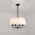 Vintage Iron 4-Light Pendant Light-Lighting > Pendant Lights-casanuva-Black + White-100V-120V-casanuva