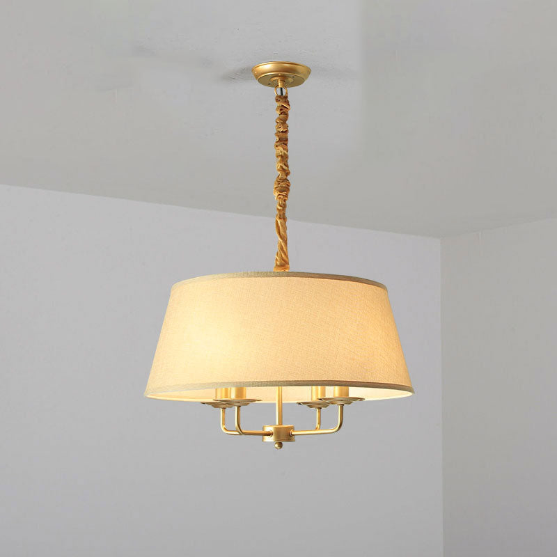 Vintage Iron 4-Light Pendant Light-Lighting > Pendant Lights-casanuva-Bronze + Maize-100V-120V-casanuva