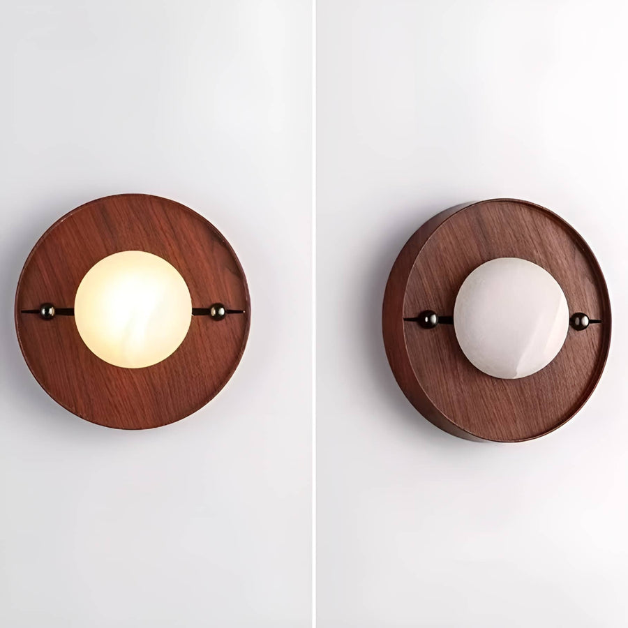 Vintage Marble Globe Wall Sconce-Lighting > Wall Lights-casanuva-casanuva