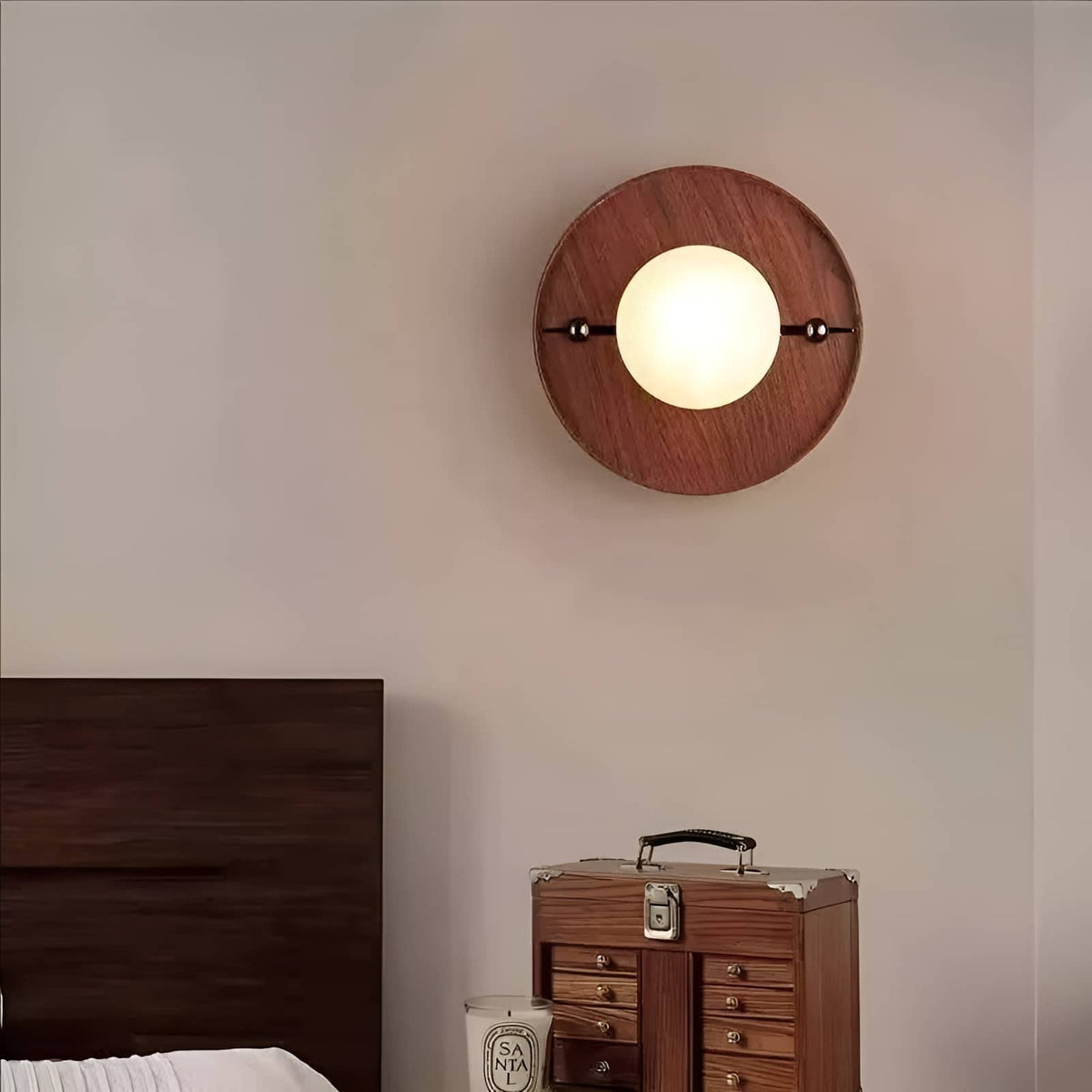 Vintage Marble Globe Wall Sconce-Lighting > Wall Lights-casanuva-casanuva