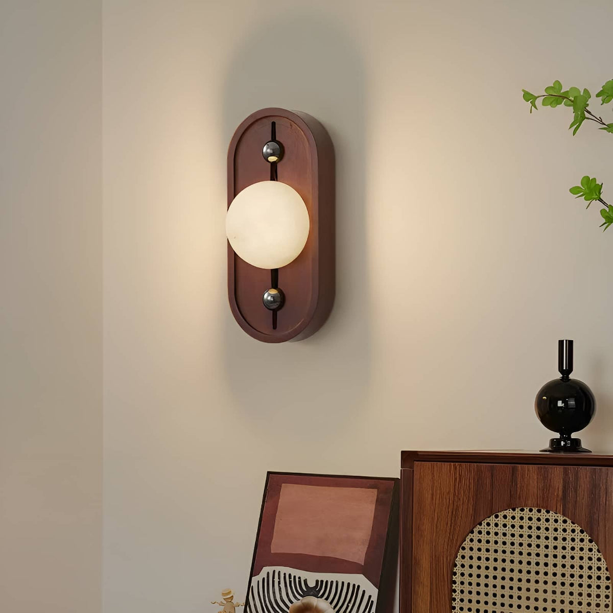Vintage Marble Globe Wall Sconce-Lighting > Wall Lights-casanuva-casanuva