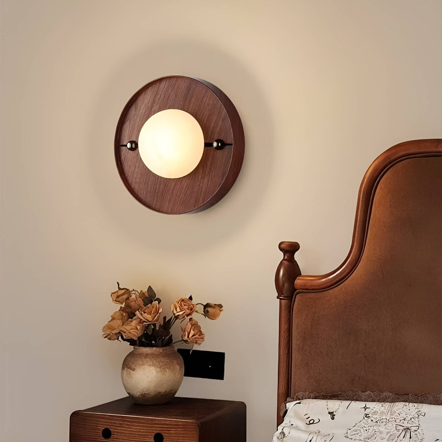 Vintage Marble Globe Wall Sconce-Lighting > Wall Lights-casanuva-casanuva