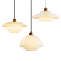 Vintage Milky Glass Pendant Light-Lighting > Pendant Lights-casanuva-casanuva