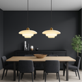 Vintage Milky Glass Pendant Light-Lighting > Pendant Lights-casanuva-Style A: 30cm x 12cm-casanuva