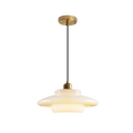 Vintage Milky Glass Pendant Light-Lighting > Pendant Lights-casanuva-Style C: 32cm x 19cm-casanuva