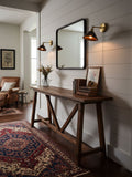 Vintage Wood Wall Lamp Fixture-Lighting > Wall Lights-casanuva-casanuva
