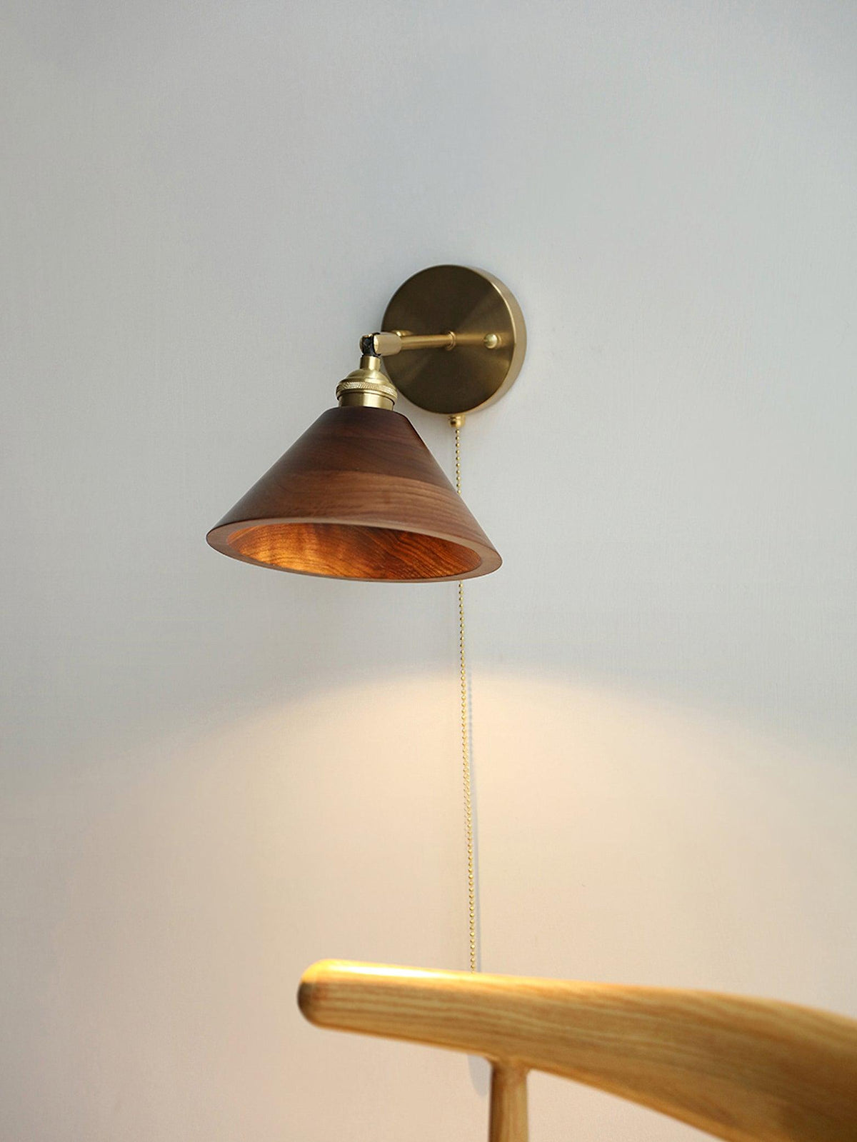 Vintage Wood Wall Lamp Fixture-Lighting > Wall Lights-casanuva-casanuva