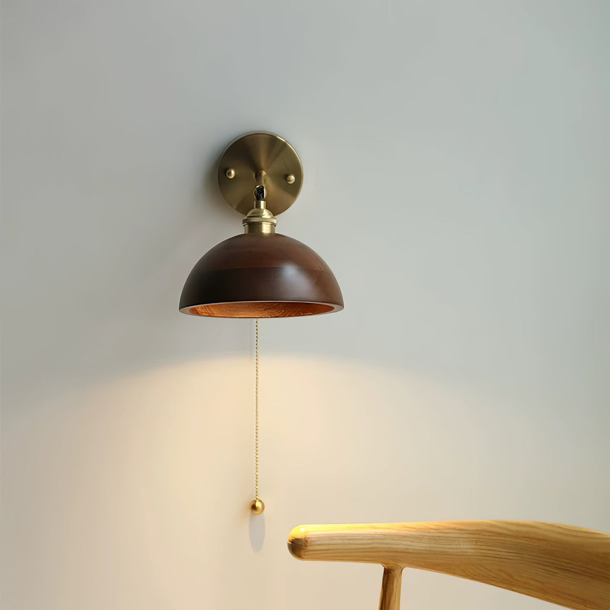 Vintage Wood Wall Lamp Fixture-Lighting > Wall Lights-casanuva-casanuva