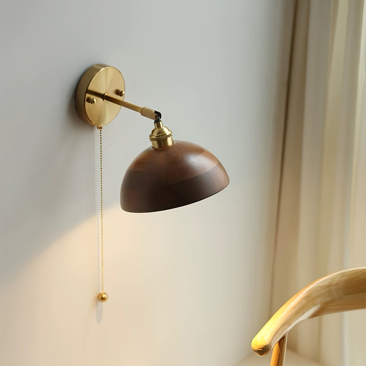 Vintage Wood Wall Lamp Fixture-Lighting > Wall Lights-casanuva-casanuva