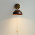 Vintage Wood Wall Lamp Fixture-Lighting > Wall Lights-casanuva-Model A Size: 16cmx14cm-Brass & Walnut Wood-casanuva