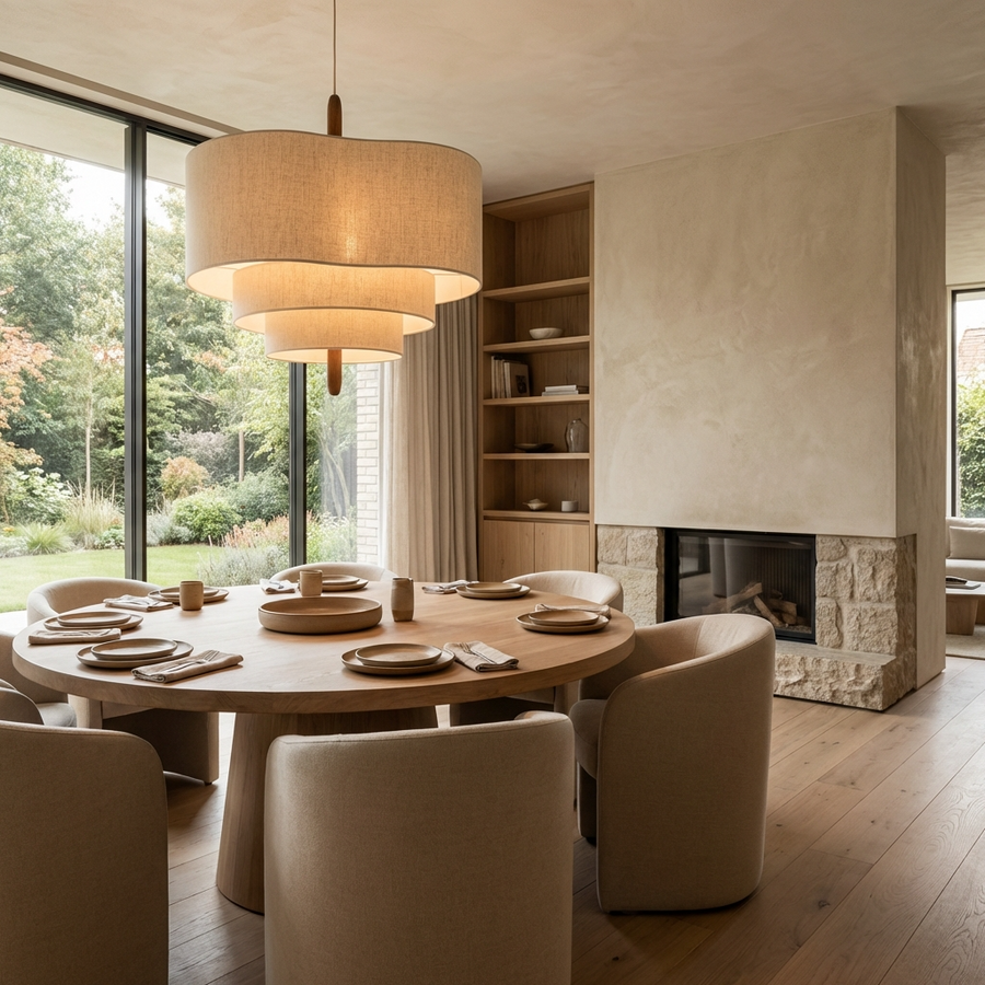 Wabi Sabi Fabric Chandelier-Lighting > Chandeliers & Pendant Lights-casanuva-casanuva