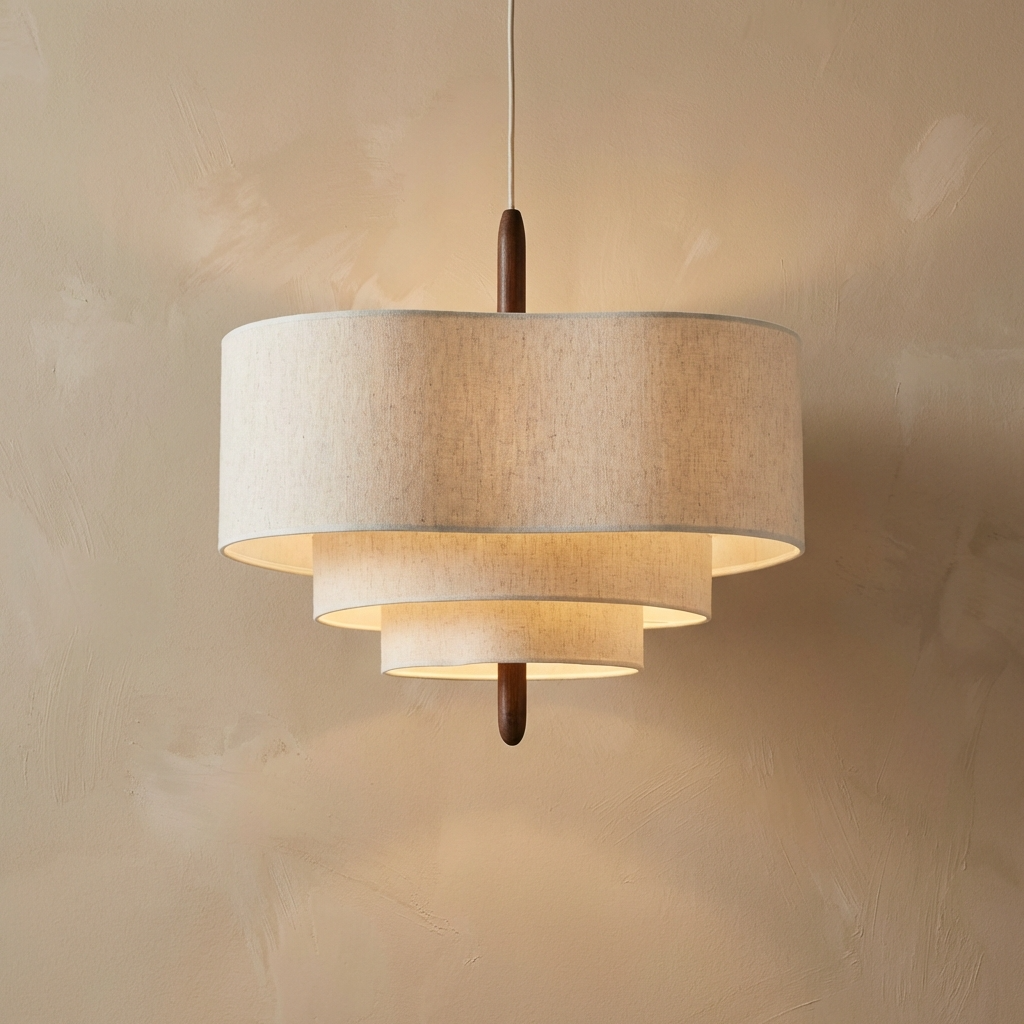 Wabi Sabi Fabric Chandelier-Lighting > Chandeliers & Pendant Lights-casanuva-45cm-Warm Light-casanuva
