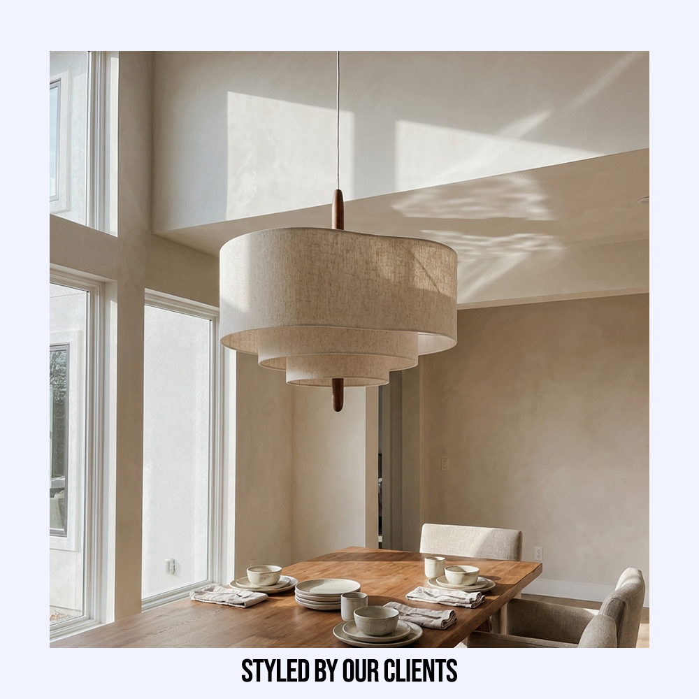 Wabi Sabi Fabric Chandelier-Lighting > Chandeliers & Pendant Lights-casanuva-casanuva