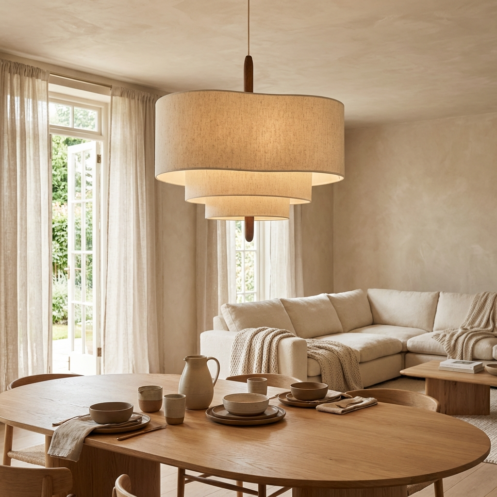 Wabi Sabi Fabric Chandelier-Lighting > Chandeliers & Pendant Lights-casanuva-casanuva