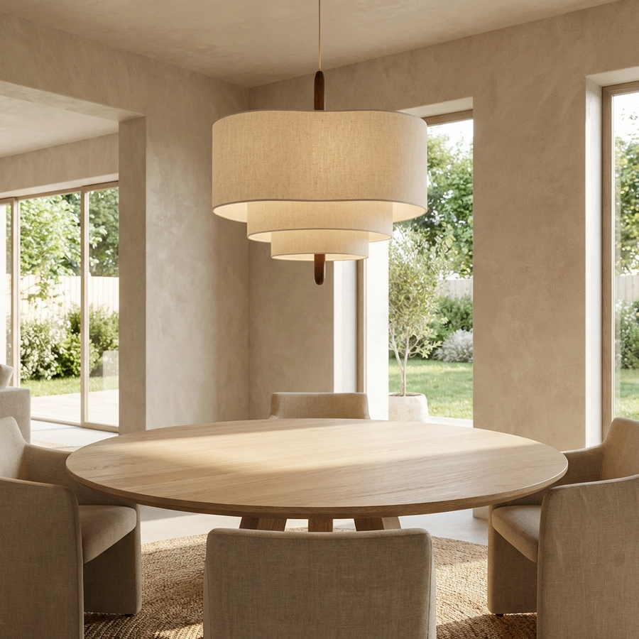 Wabi Sabi Fabric Chandelier-Lighting > Chandeliers & Pendant Lights-casanuva-casanuva