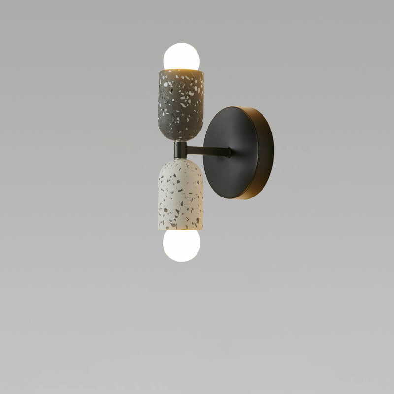 Wabi-Sabi Iron Cement 2-Light Wall Sconce Lamp-Lighting > Wall Lights-casanuva-casanuva