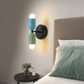 Wabi-Sabi Iron Cement 2-Light Wall Sconce Lamp-Lighting > Wall Lights-casanuva-Cyan + Green-220V-240V-casanuva