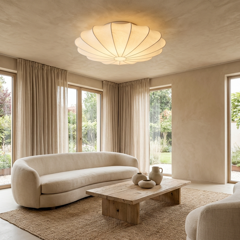 Wabi Sabi Japanese Ceiling Light Fixture-Lighting > Pendant Lights-casanuva-casanuva