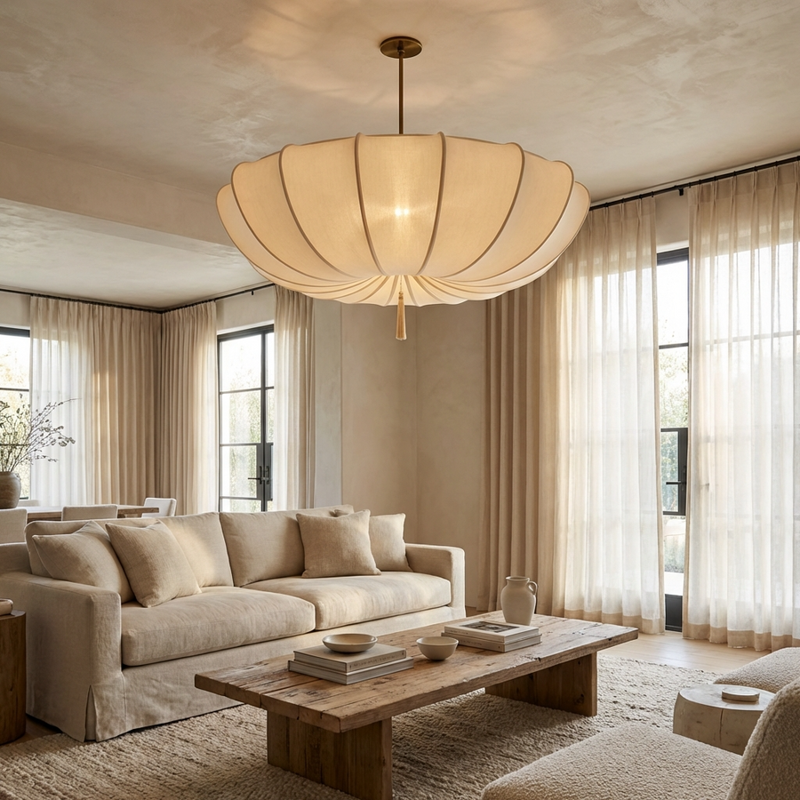Wabi Sabi Nordic Fabric Chandelier-Lighting > Chandeliers & Pendant Lights-casanuva-casanuva