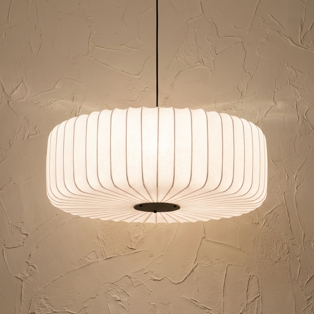Wabi Sabi Silk Japanese Chandelier-Lighting > Chandeliers & Pendant Lights-casanuva-52x18cm-Warm Light-casanuva