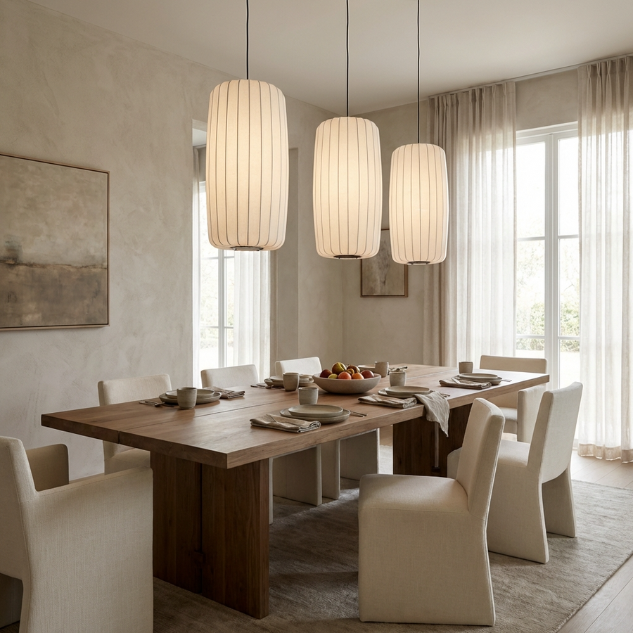 Wabi Sabi Silk Japanese Chandelier-Lighting > Chandeliers & Pendant Lights-casanuva-casanuva