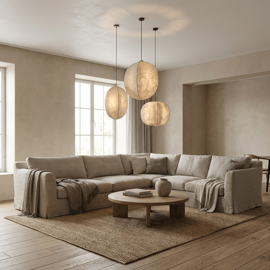Wabi Sabi Spherical Pendant Light-Lighting > Pendant Lights-casanuva-casanuva