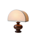 Wabi-sabi Vintage Solid Wood Table Lamp with Fabric Shade-Lighting > Table Lamps-casanuva-casanuva