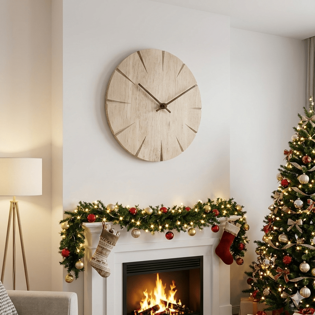 Wall Clock Solid Wood Pendulum Mechanism Elegant Design-Home Decor > Clocks-casanuva-casanuva