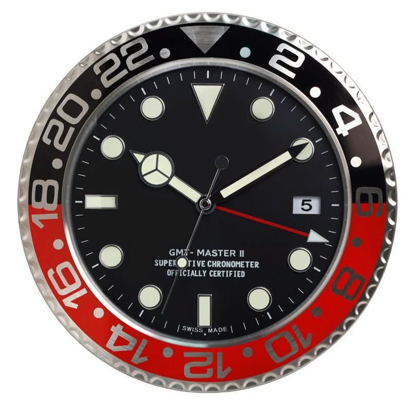 Wall Clock Stainless Steel Luminous Hands Silent Quartz Movement-Home Decor > Clocks-casanuva-casanuva