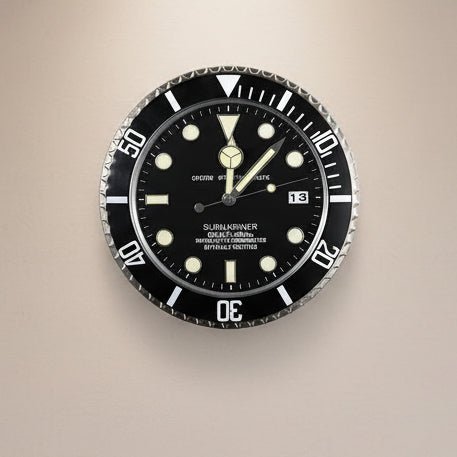 Wall Clock Stainless Steel Luminous Hands Silent Quartz Movement-Home Decor > Clocks-casanuva-casanuva