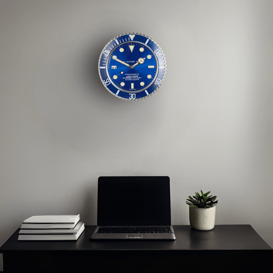 Wall Clock Stainless Steel Luminous Hands Silent Quartz Movement-Home Decor > Clocks-casanuva-casanuva