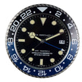 Wall Clock Stainless Steel Luminous Hands Silent Quartz Movement-Home Decor > Clocks-casanuva-Black-Blue-casanuva