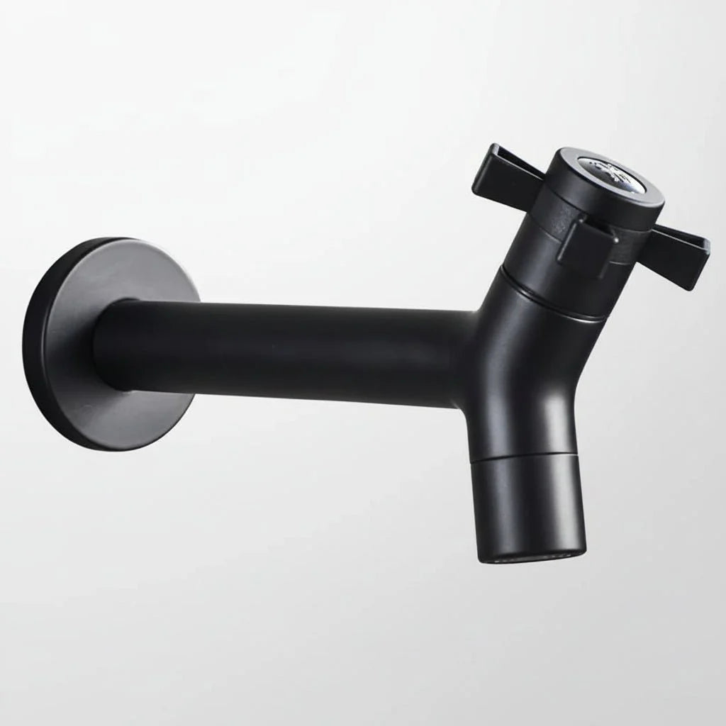 Wall Faucet for Kitchen and Outdoor Use-Kitchen & Dining > Kitchen Faucets-casanuva-Black 2-casanuva